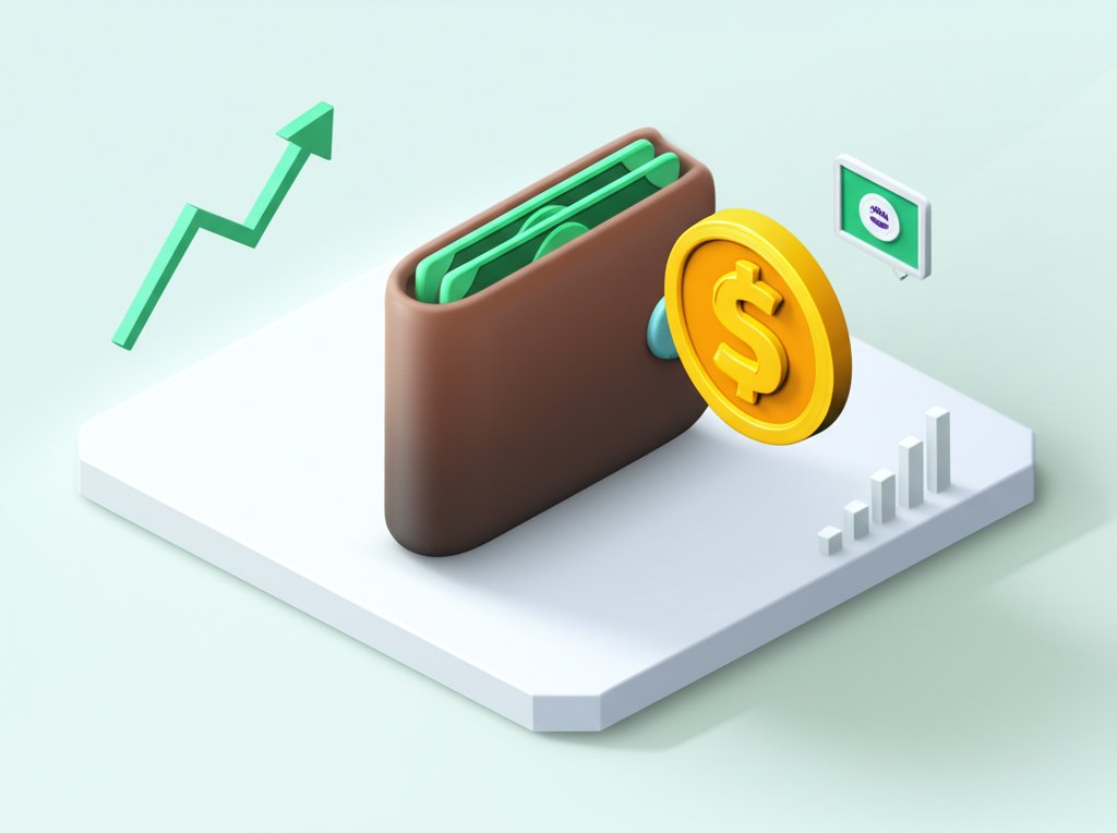 Wallet with coins, symbolizing personal finance, savings, and budgeting.