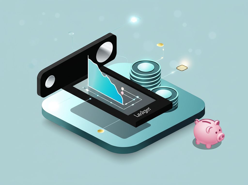 Quick overview of smart savings management on Ledger hardware crypto wallet.