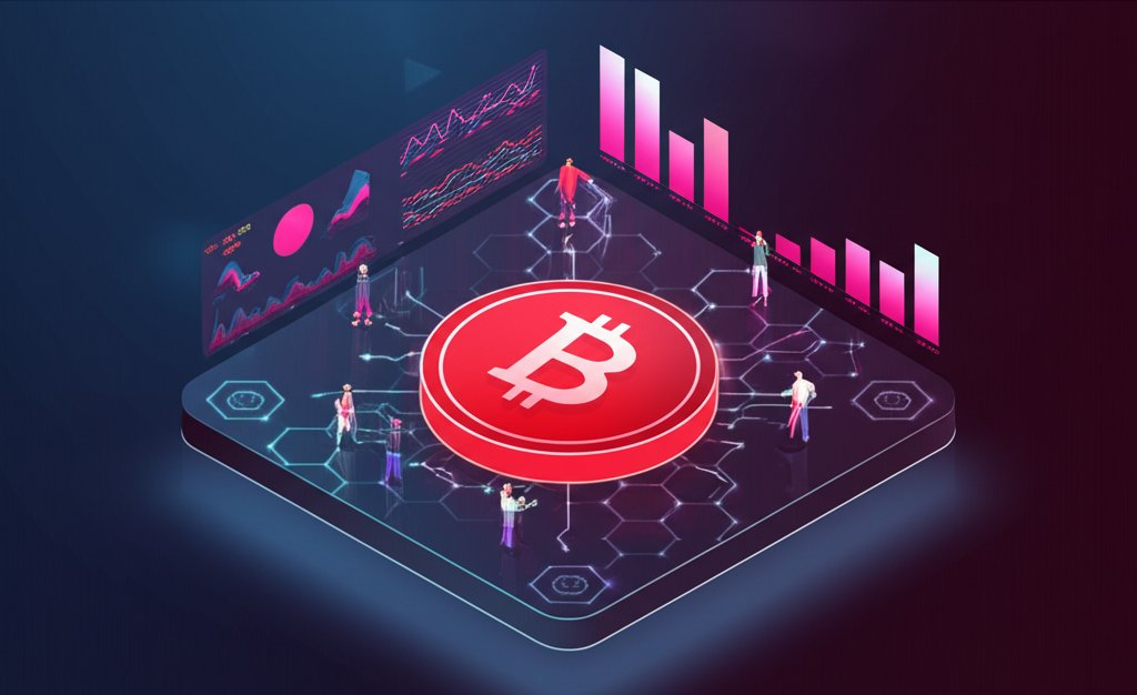 Red crypto market downturn, bearish trend graphic