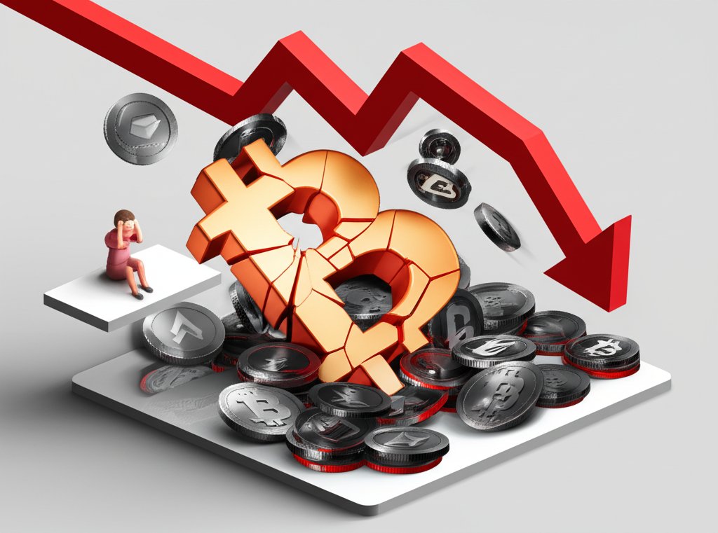 Red crypto performance plunges heavily, significantly underperforming broader market.