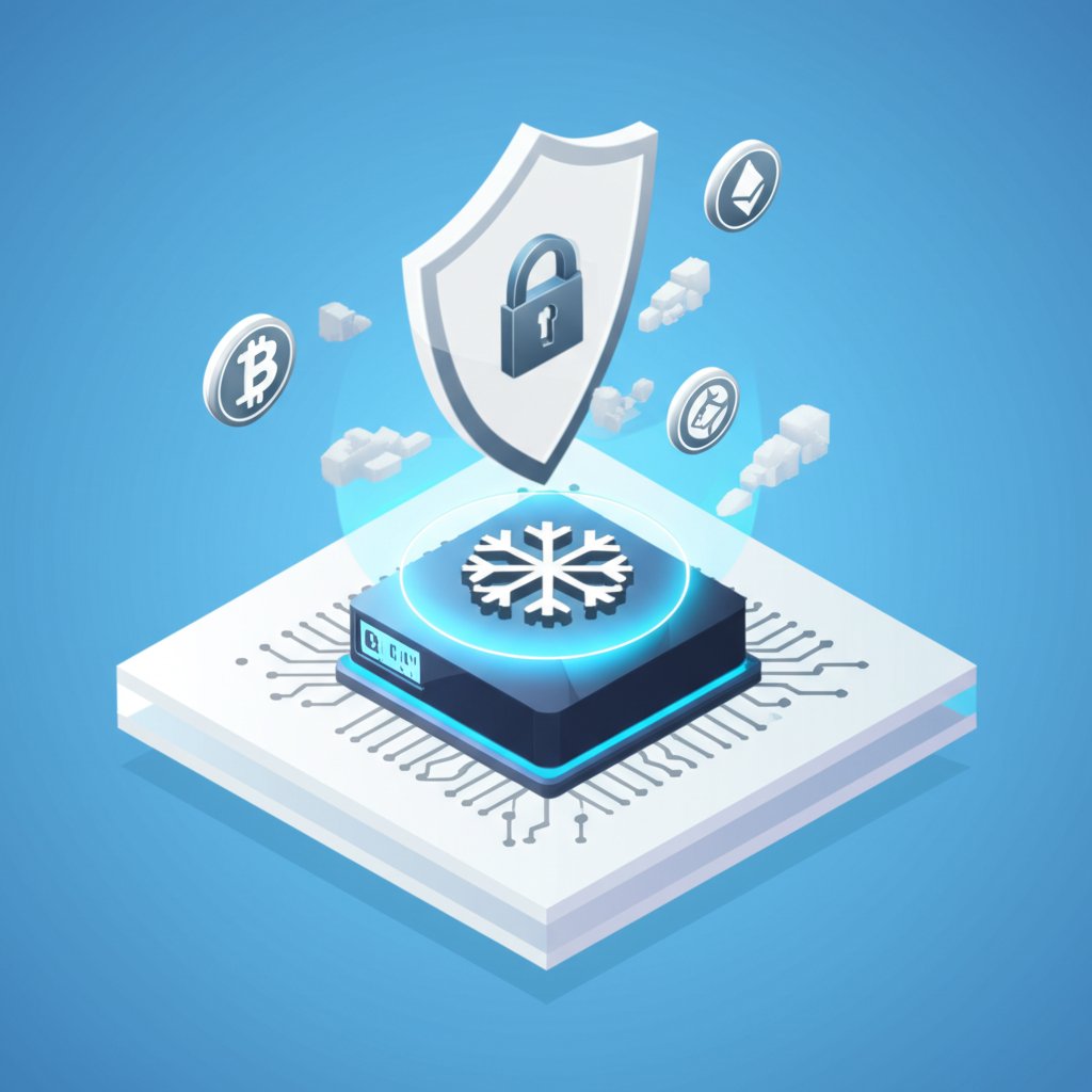 Trezor hardware wallet, a secure cold storage solution for cryptocurrency.