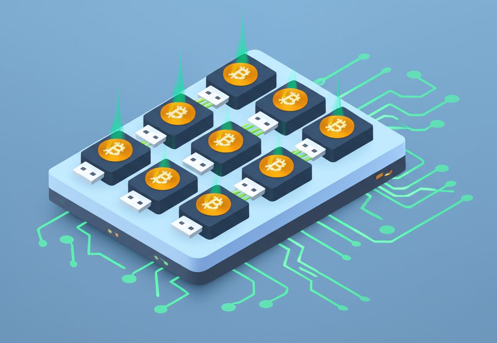 Small USB Bitcoin miners: an inexpensive, ultimately unprofitable crypto mining start.