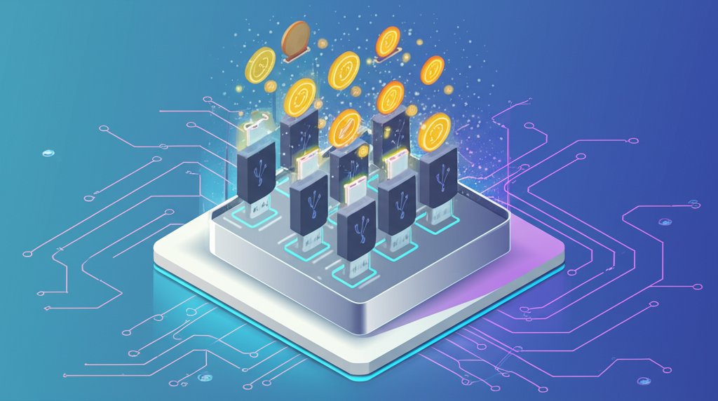 Small USB miner devices for efficient cryptocurrency mining.